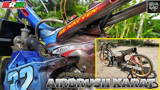 Airbrush Grafis Dipadu Karat Pada Motor F1Zr Drag