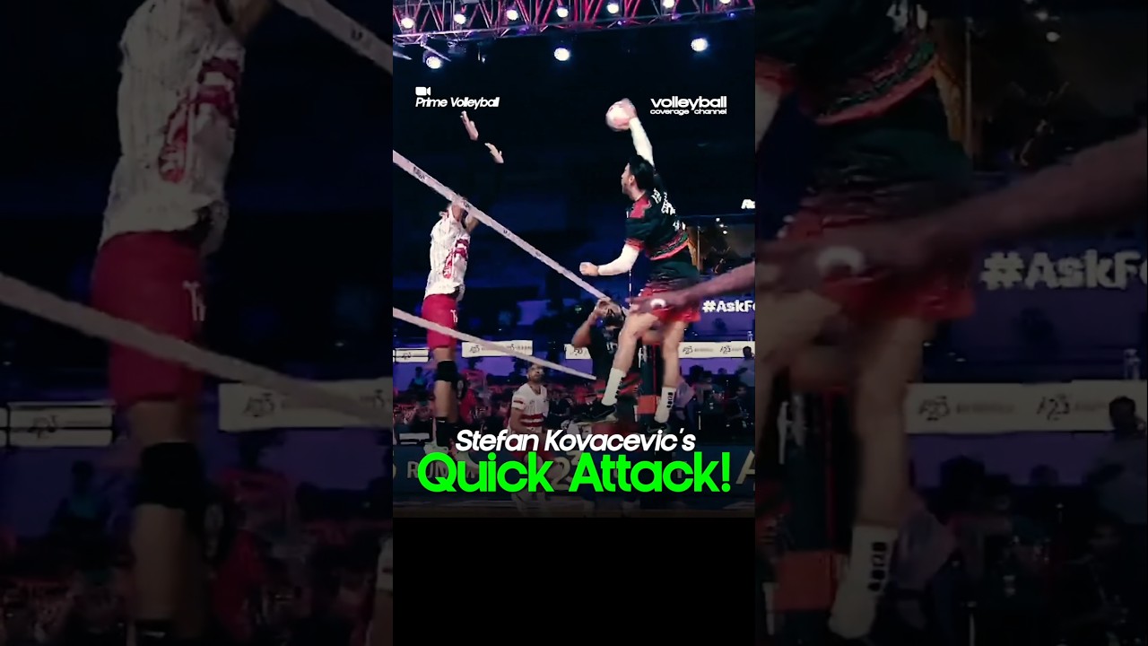 Stefan Kovacevic Quick Attack in Prime Volleyball League!  