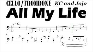 All My Life Kc And Jojo Cello Trombone Sheet Music Backing Track Play Along Parura