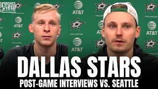 Roope Hintz & Esa Lindell React to Joe Pavelski Impact for Dallas Stars, Pavelski's 5 Point Night