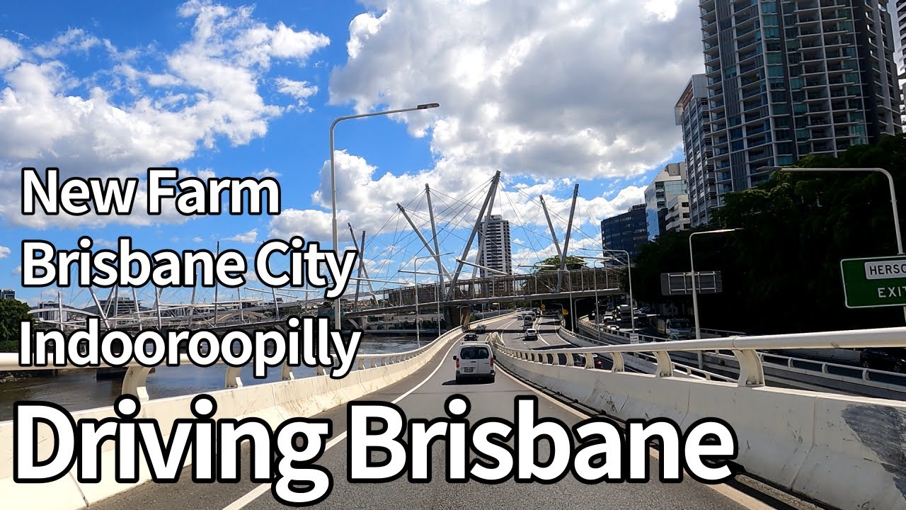 Amazing Driving Brisbane - New Farm to Indooroopilly Shopping Centre, Australia