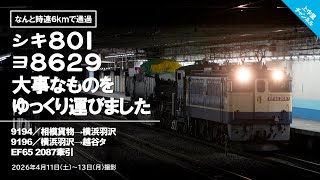大事な荷物をゆっくり運ぶ〜明電舎沼津→越谷タ特大貨物輸送／9194レ