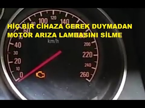 MOTOR ARIZA LAMBASI NASIL SİLİNİR