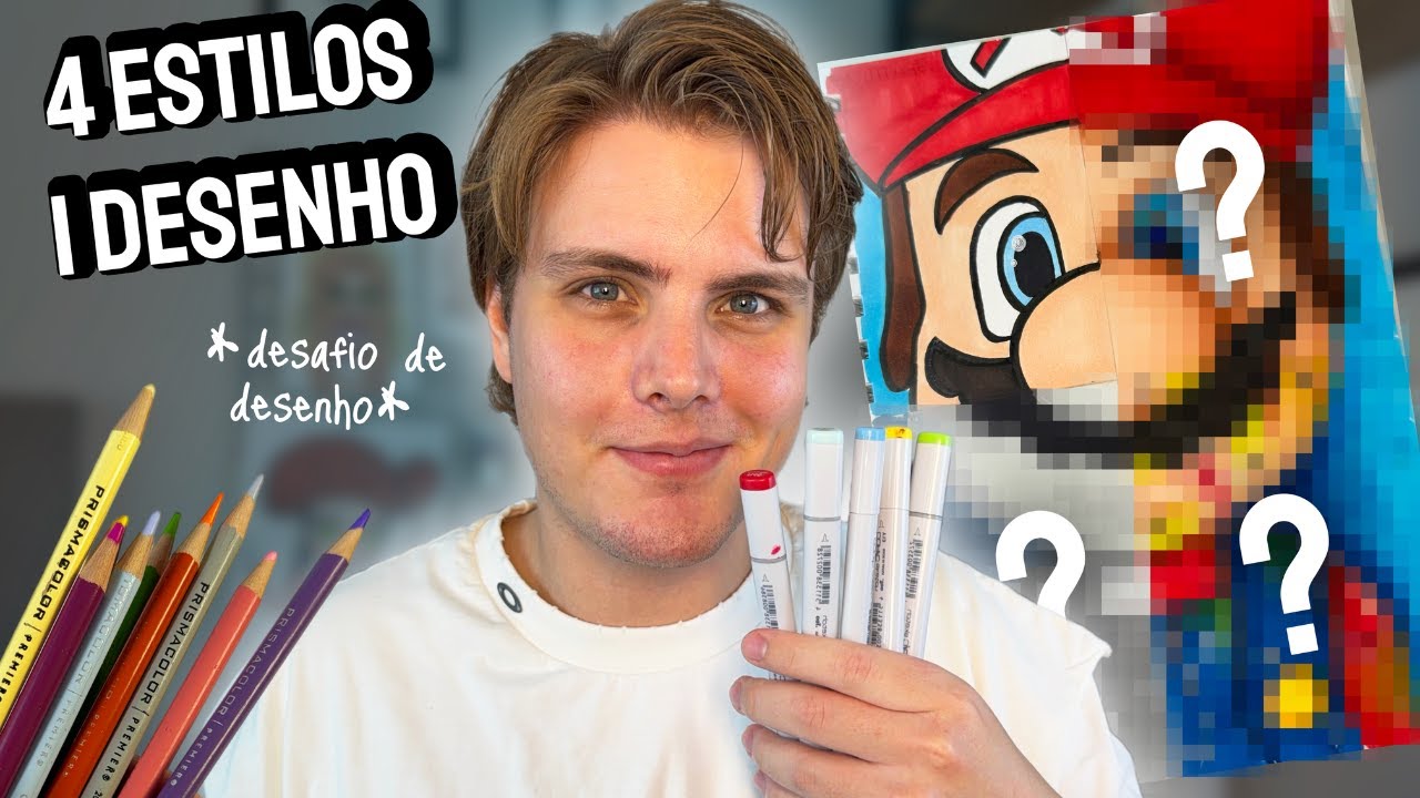 4 Estilos de Pintura em 1 Desenho - Qual Foi o Mais Legal?
