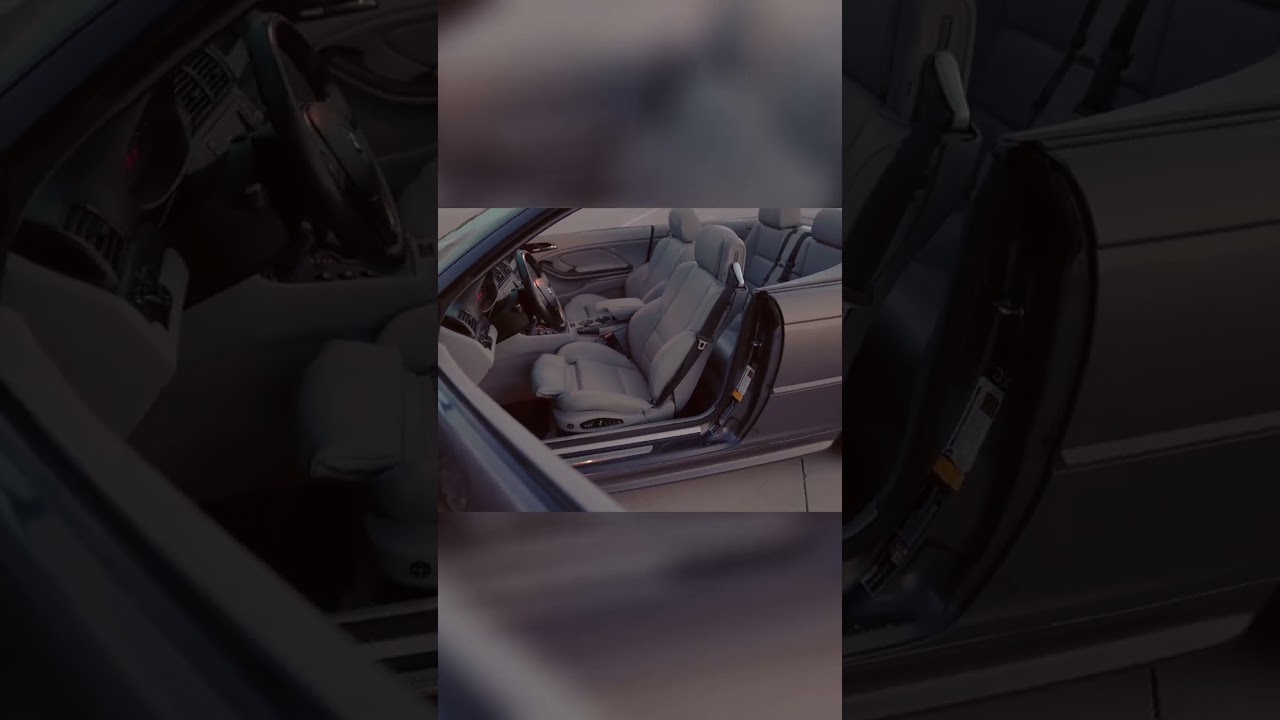 BMW Convertible Interior: Sleek Dashboard & Open Door Reveal 