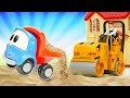 ¡Leo el camión trabajando en las obras! Juegos con arena. Video de coches de juguete para niños