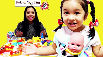 Suvana Pretend Play Grocery Shopping || Food Toys
