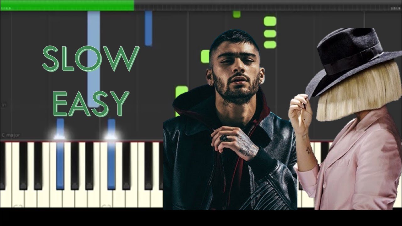Zayn Dusk Till Dawn Slow Easy Piano Tutorial ft. Sia