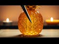 Glass Fruit ASMR 🍍🍓🥕 | Hyper Realistic Slow Motion Slicing | Crisp Glass-Crack Sounds
