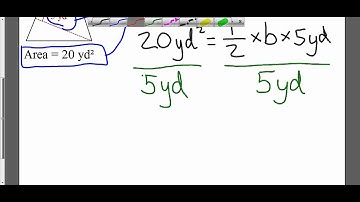 Area of a Triangle - Finding a Missing Measurement.avi
