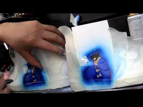 Airbrushing Cookie Monster On some SHOES! ( Stencil ... Airbrushing Cookie Monster On some SHOES! ( Stencil ...