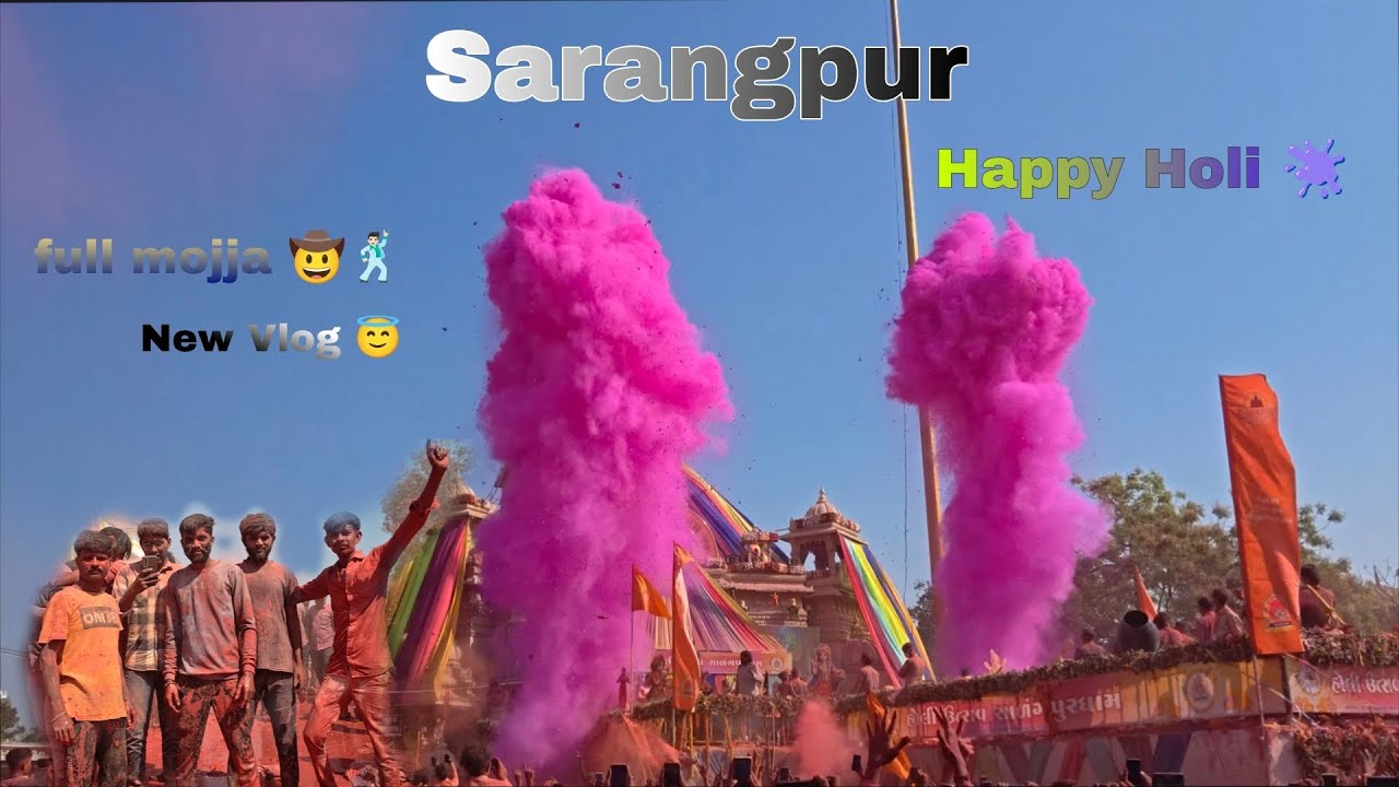 Sarangpur full mojja 🤠🕺🏻 Happy Holi...  #kalpesh_vlogs03 #minivlog #vlog #shortvideo #sarangpur 