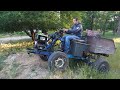 самодельный мини трактор DIESEL. мотор от мотоблока!