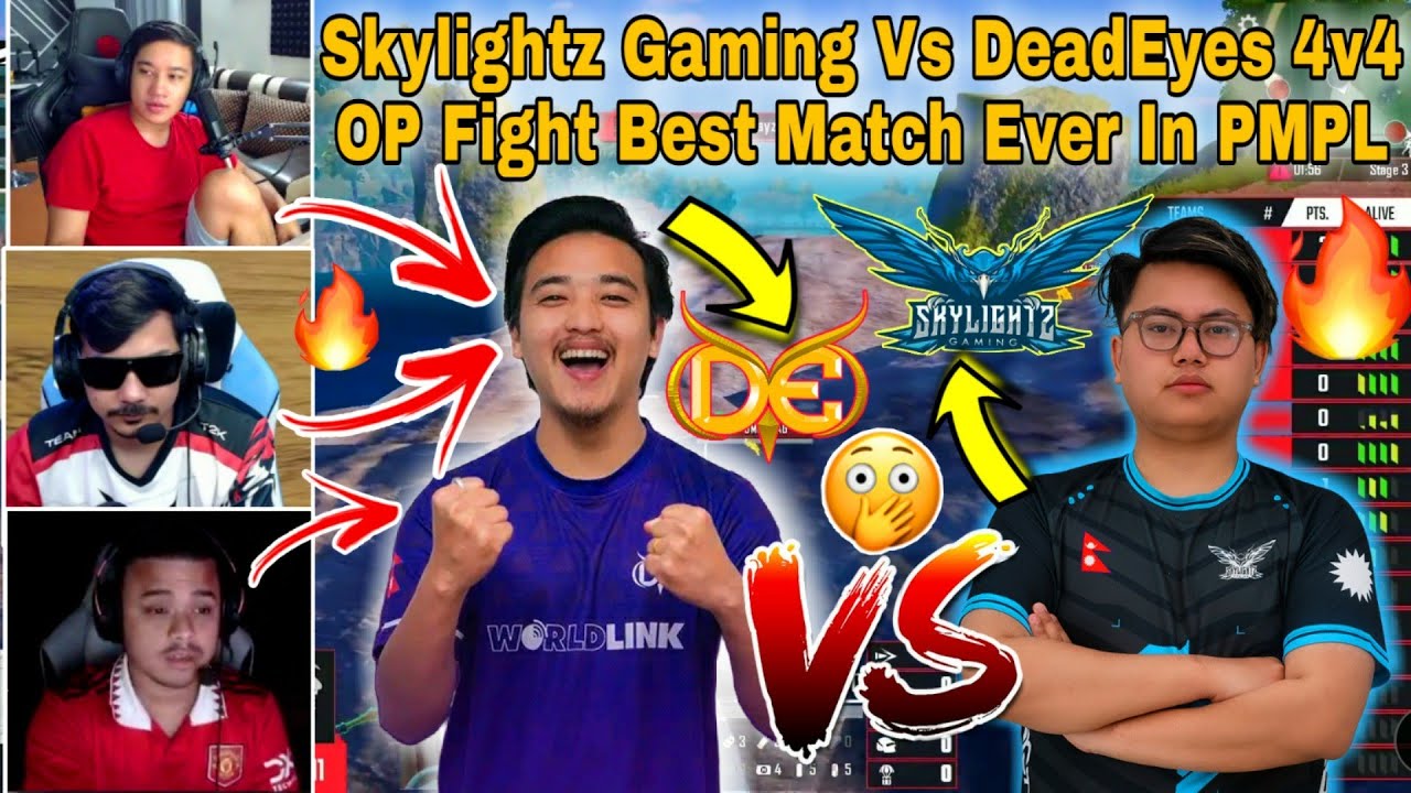 Skylightz Vs DeadEyes 4v4 Fight In PMPL | SG Vs DE | Best Team Vs Best Team |Best Fight In PMPL