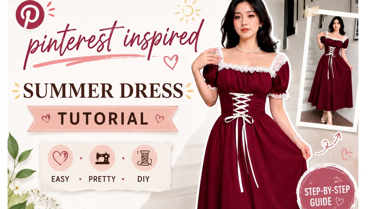 summer dress cutting Summer Wrap Dress Cutting and Stitching (beginner friendly)