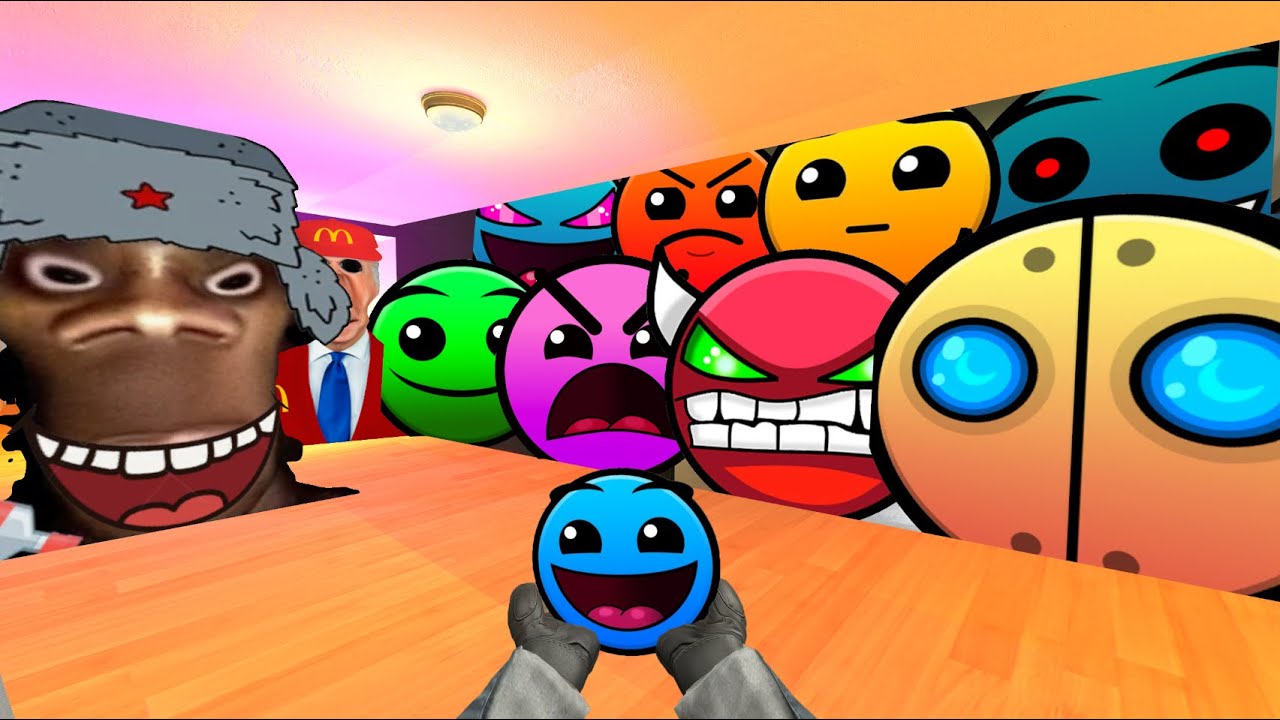 Saving Baby BlueFace From Geometry Dash Emoji, Lobotomy Dash And Aughhh Family Nextbot Gmod
