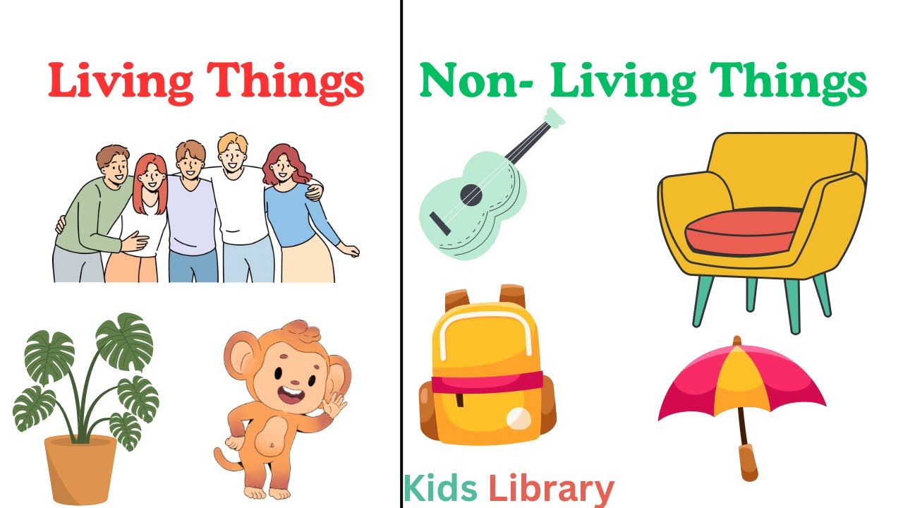 Living Things and Non - Living Things | Difference between living & non - living things for kids | 