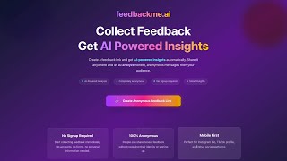 Get Anonymous Feedback + AI Insights in 5 Seconds (No Signup Required!)