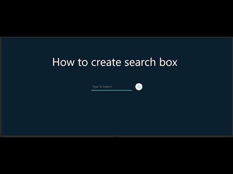 How To Create animated Search Bar |create animated search box |HTML and CSS |New generation tutorial