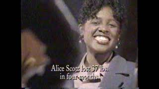 1994 Jenny Craig "Alicia Scott lost 37lbs" TV Commercial