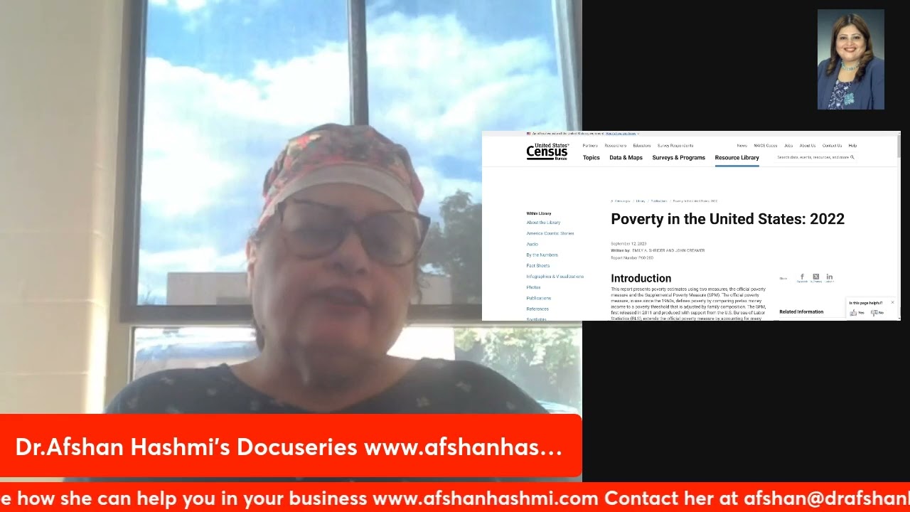 Lets talk about poverty in USA-By Dr.Afshan Hashmi
