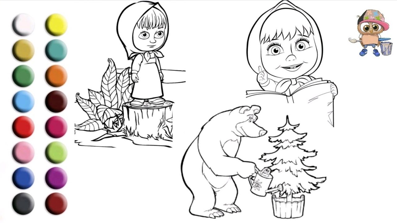 Игра раскраска маша. Разукрашки Маша и медведь. Раскраски для девочек Маша и медведь. Маша и медведь раскраска для малышей. Раскраски для детей 3-4 лет Маша и медведь.