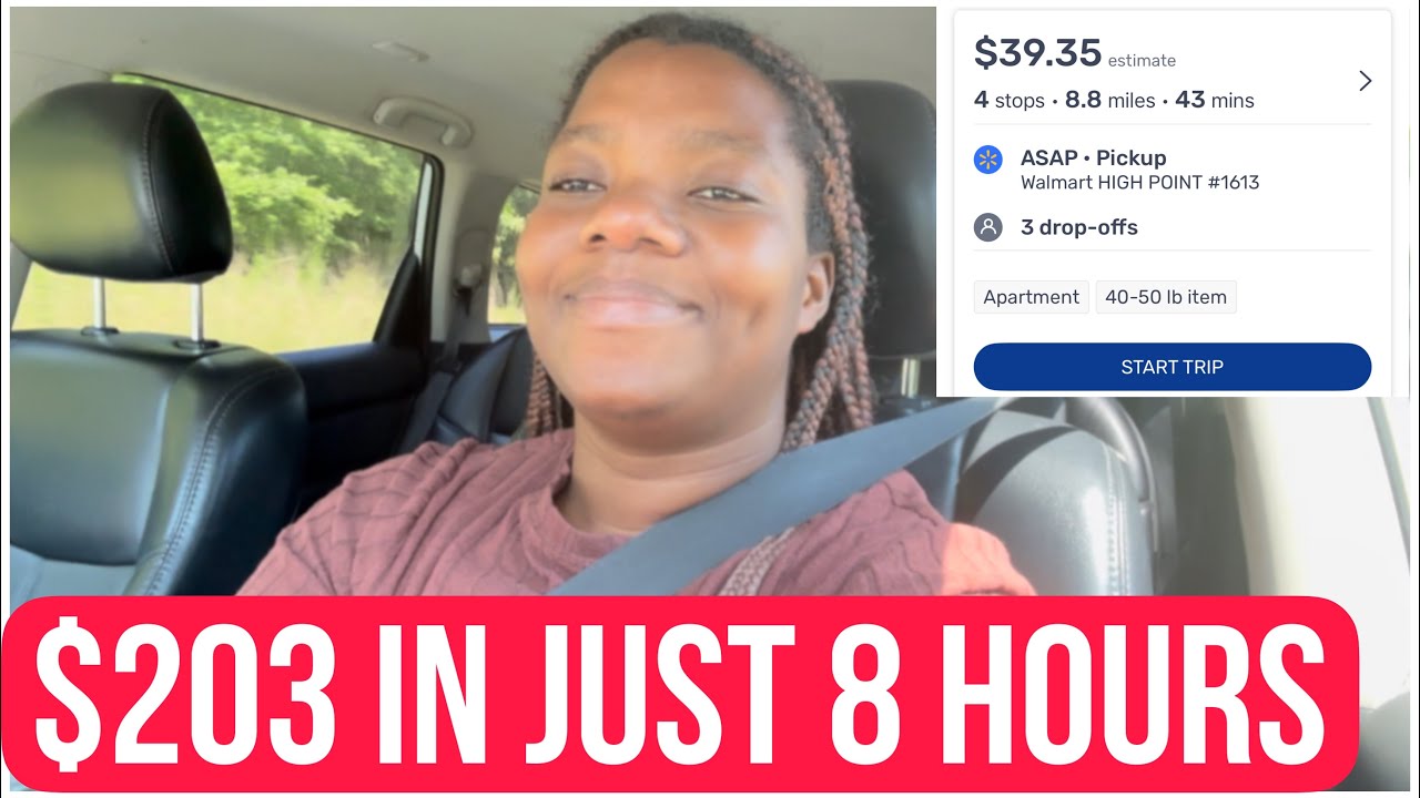 My Full Shift Working As A Walmart Spark Driver| I Made $203 In Just 8 ...