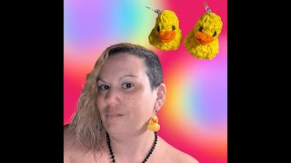 Micro Crochet Rubber Duck Earrings - Crochet Tutorial - Easy/Beginner Friendly - Right/Left Handed