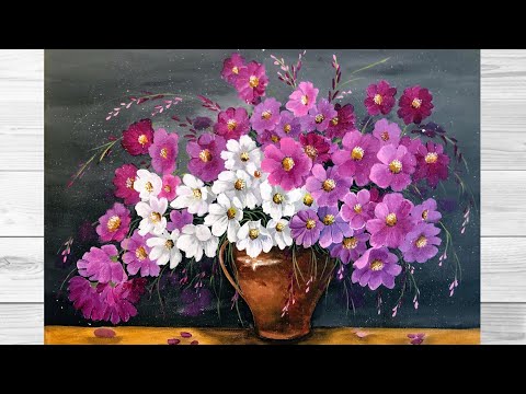 PINTANDO LAS FLORES MÁS BONITAS / Técnica y Trucos @YOBANKA ART PAINT