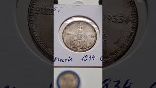2 Рейхсмарки 1934 G - минтовая монета