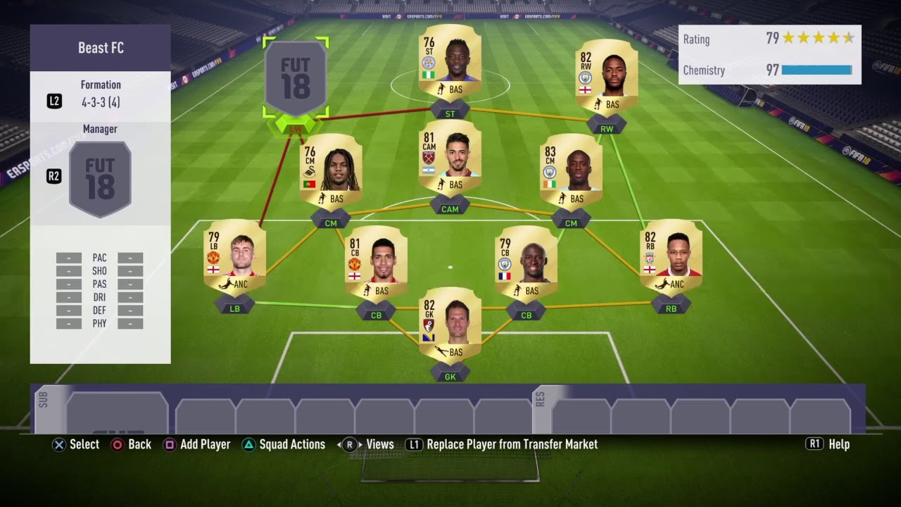 FIFA18 200K Squad builder UT