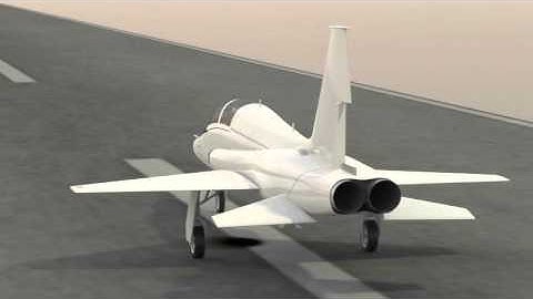 Northrop T-38 "Talon" 3D model and animation