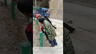 How Are Highway Guardrails Installed The Complete Process#engineering  #satisfying  #shorts