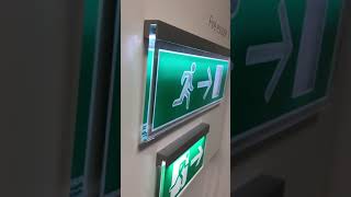 Illuminated Fire Exit Signs - manufactured by Signbox Ltd