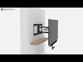 Monoprice 55 in to 80 in above fireplace pulldown fullmotion tv wall mount installation