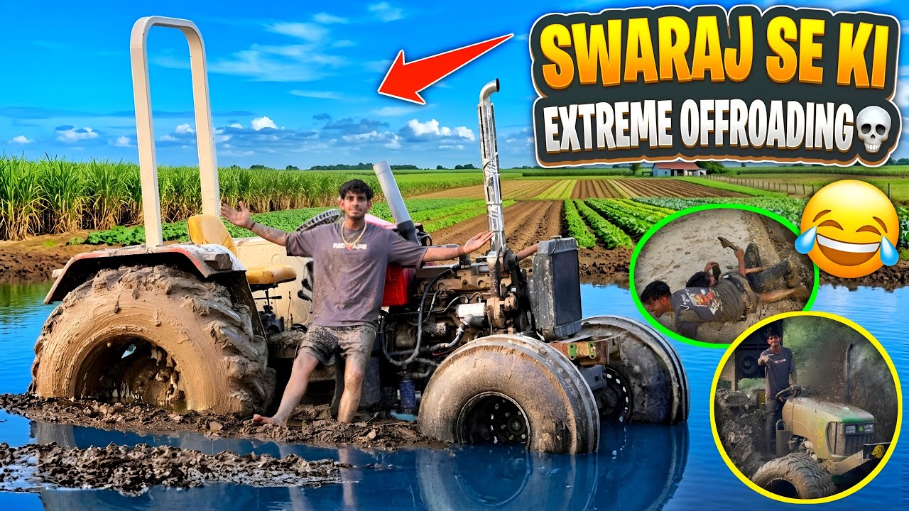 New Swaraj Engine First Off-Roading: Nailed it in the fields, but got stuck in the end! 😱