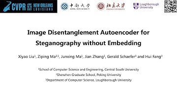 [CVPR2022] Image Disentanglement Autoencoder for Steganography without Embedding