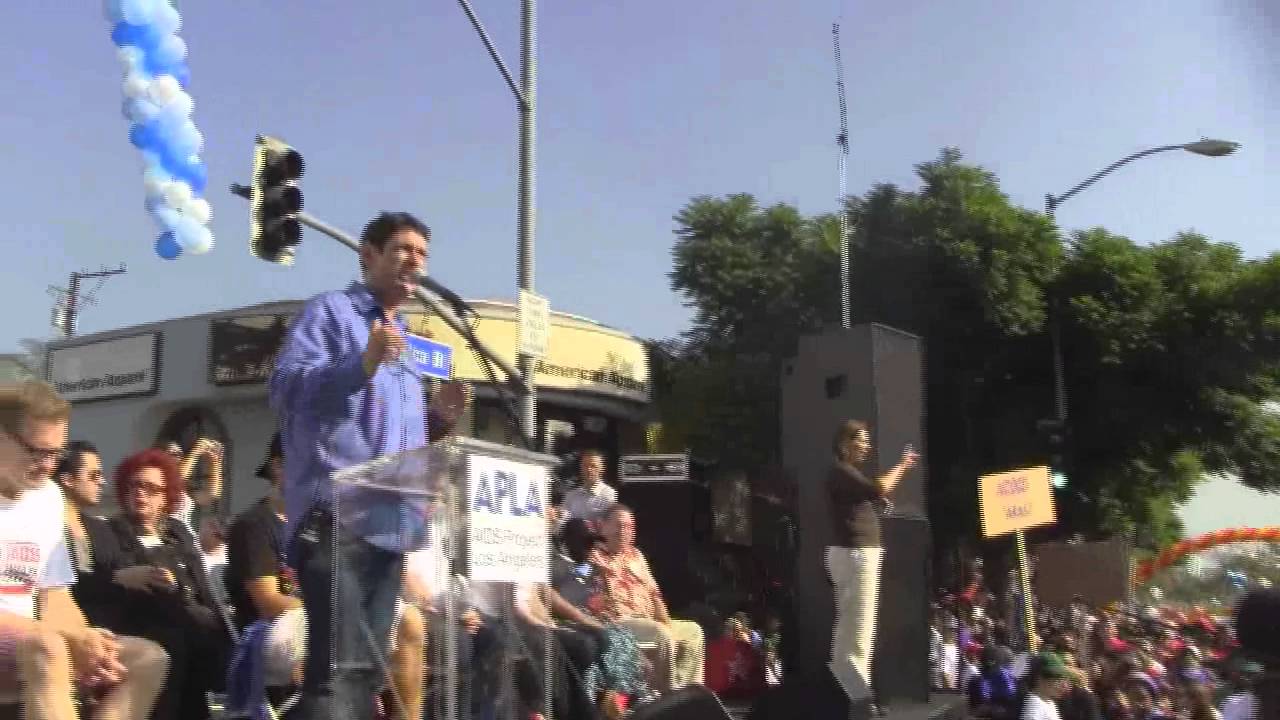 AIDS Walk LA Founder and Event Producer Craig R. Miller speaks at 27th Annual AIDS Walk LA