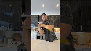 Crack an egg with your bicep challenge😅 #charlesandsylvia #wolfieandsylvia #couplescomedy