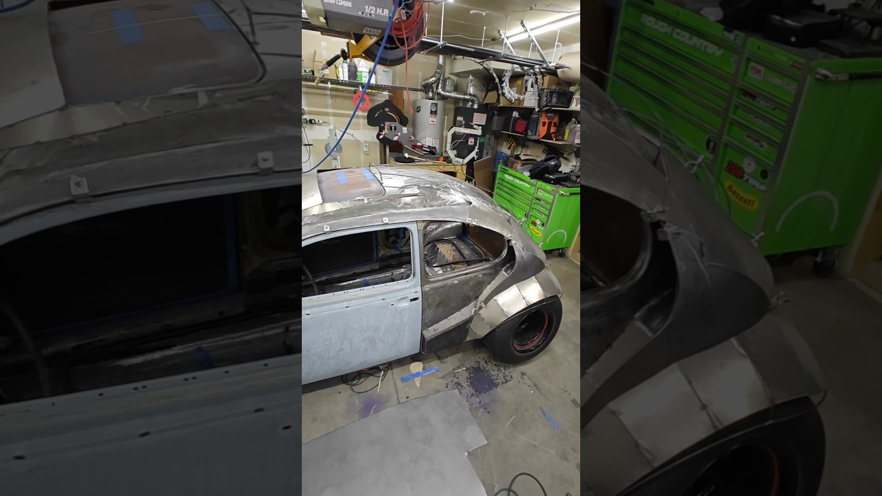 VW Beetle WIDE BODY Air Ride visor Lambo doors 