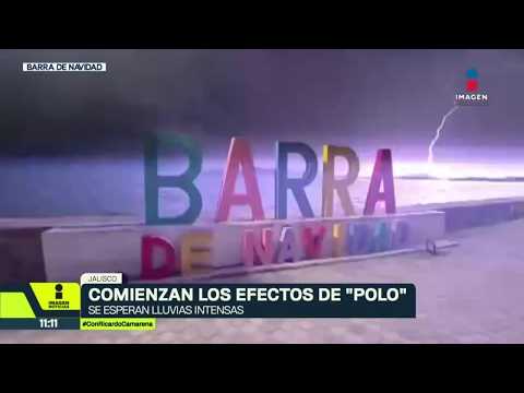 ¡Huracán Polo vuelve a categoría 5! Marea alta y lluvia ligera llegan a Barra de Navidad, Jalisco