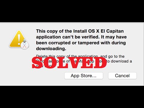 Vídeo: &#91;FIX&#93; Esta Cópia Do Aplicativo De Instalação Do OS X El Capitan Não Pode Ser Verificada