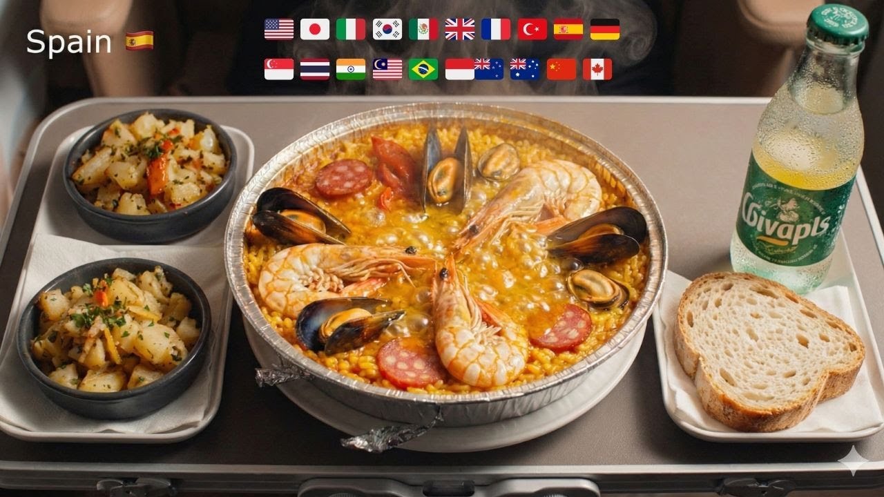 ✈️ Ultimate First Class ASMR Food Tour – 20 Countries in 1 Satisfying Airplane Meal Experience