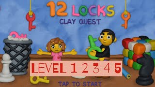 12 Locks clay Quest  Level 1 2 3 4 5 Walkthrough RUD Present