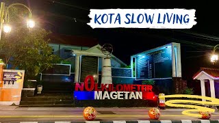 Suasana kota magetan malam hari || Nol kilometer Magetan || Rute keluar dari kota Magetan