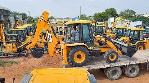 🦅JCB Brand New  JCB 3DX Plus LC BS5 1st Machine Unloading thefrom Truck in JCB Showroom | New Model 