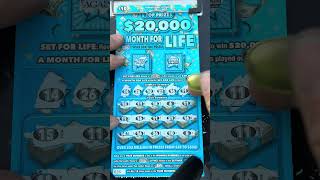 BIG WIN On The $20,000 A Month For Life #lottery #scratchofftickets #scratch #win #lotto #winner