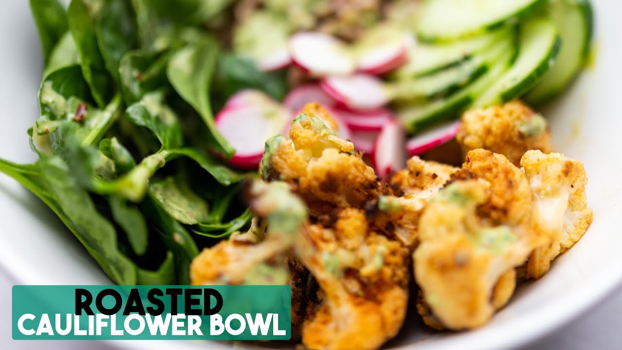 Vege Roasted Cauliflower Bowl Easy Vegan Lunch Ideas YouTube