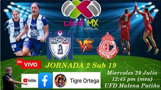 Pachuca vs Toluca liga MX femenil Sub19 Jornada 2