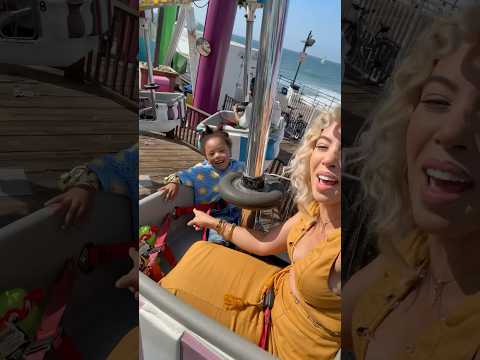 Mom takes son on the most spinning ride on the Santa Monica pier and this happened… #shorts #family